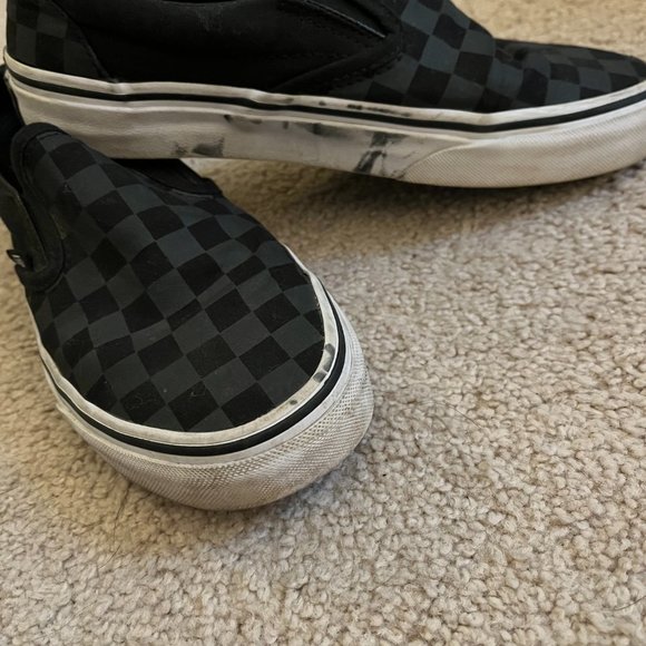 Vans *Black & Grey* Slip-On Checkerboard | Women's 6.5 | Gently Used, EUC - Picture 12 of 12